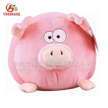 La fábrica de China Dongguan fábrica de peluche de peluche redondo rosa redondo